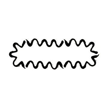 Grunge frame rectangle wave outline elongated texture element border shape .. Stock Illustration