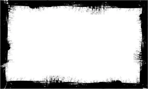 Grunge frame with rough black brush strokes surrounding a clean white cente.. Stock-Illustration