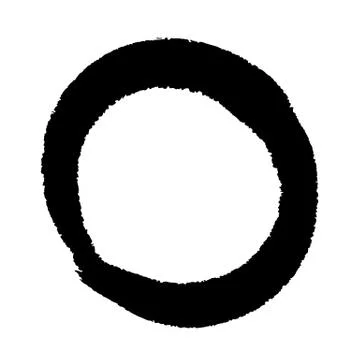 Grunge frame. Round brush vector illustration. Stock Illustration