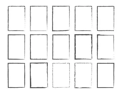 Grunge frame set. Grunge background. Abstract vector template. Stock Illustration