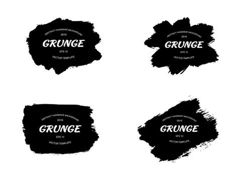 Grunge frame set. vector Stock Illustration