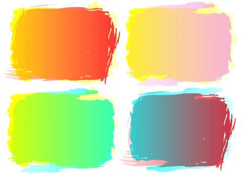 Grunge frame set.Color grunge background.Vector design template 스톡 일러스트