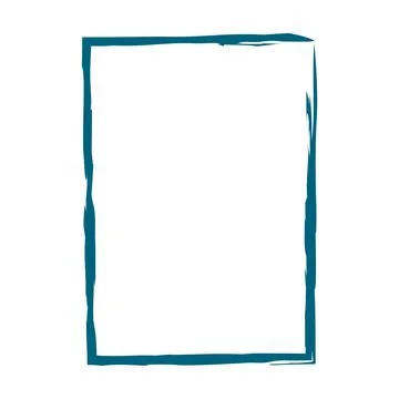 Grunge frame shape icon, vertical rectangle decorative vintage border doodle Illustrazione stock