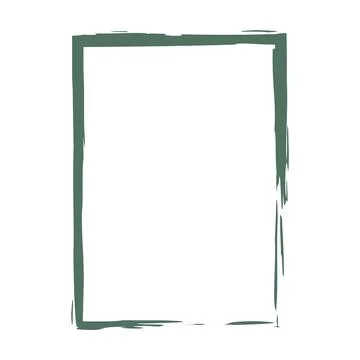 Grunge frame shape icon, vertical rectangle decorative vintage border doodle Illustrazione stock