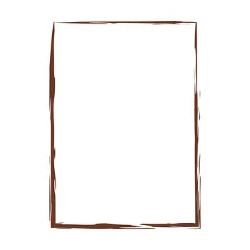 Grunge frame shape icon, vertical rectangle decorative vintage border doodle イラスト素材