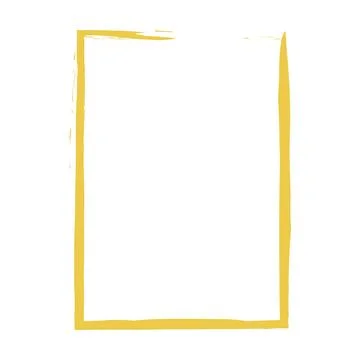 Grunge frame shape icon, vertical rectangle decorative vintage border doodle Stock Illustration