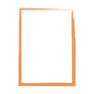Grunge frame shape icon, vertical rectangle decorative vintage border doodle Stockillustratie
