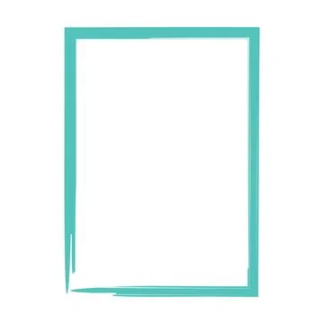 Grunge frame shape icon, vertical rectangle decorative vintage border doodle Illustrazione stock