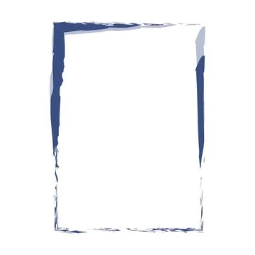 Grunge frame shape icon, vertical rectangle decorative vintage border doodle Illustrazione stock