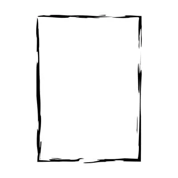 Grunge frame shape icon, vertical rectangle decorative vintage border doodl.. 스톡 일러스트