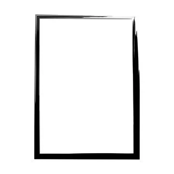 Grunge frame shape icon, vertical rectangle decorative vintage border doodl.. イラスト素材