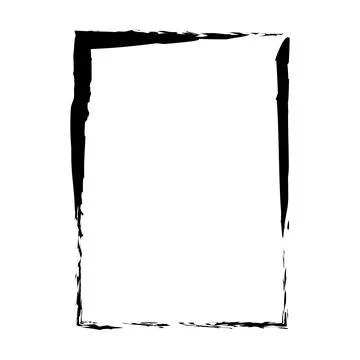Grunge frame shape icon, vertical rectangle decorative vintage border doodl.. 스톡 일러스트