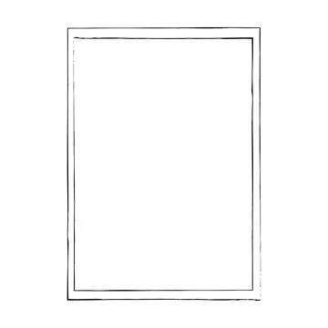 Grunge frame shape icon, vertical rectangle decorative vintage border doodl.. Illustrazione stock