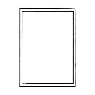 Grunge frame shape icon, vertical rectangle decorative vintage border doodl.. 스톡 일러스트