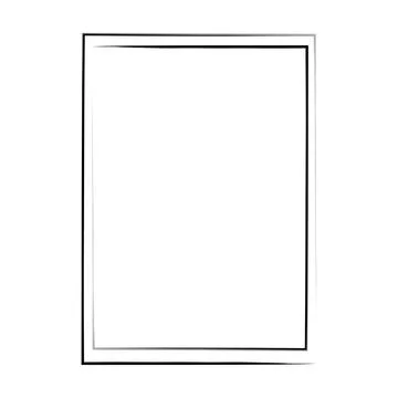 Grunge frame shape icon, vertical rectangle decorative vintage border doodl.. 스톡 일러스트