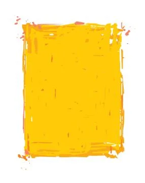 Grunge Frame - Yellow Stock Illustration