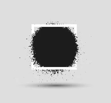 Grunge frames. Paint stain borders set. Vector round ink splash template Stockillustratie