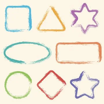 Grunge frames. vector illustration. Stock Illustration