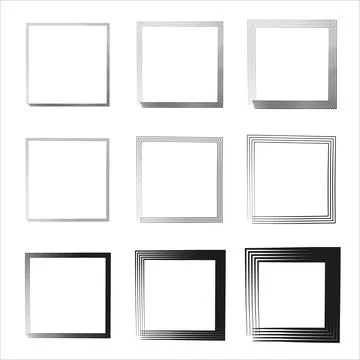 Grunge frames vector set. Grunge ink illustration. Vector borders grunge Stock Illustration
