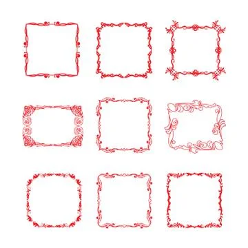 Grunge frames vector set Stock Illustration