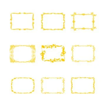 Grunge frames vector set Illustrazione stock