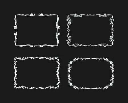 Grunge frames vector set Stock Illustration