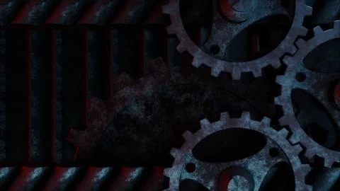 Grunge Gear Background Stock Photos