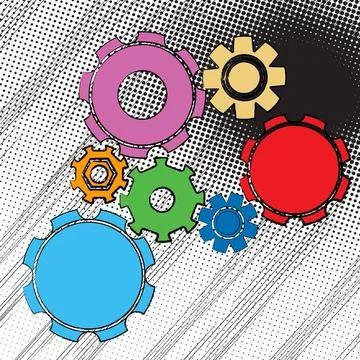 Grunge gears pattern Grunge style gears pattern, abstract art Copyright: x... Stock Photos