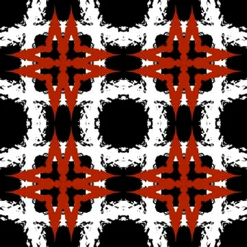 Grunge geometric abstract vector seamless pattern. Textured rough background. Stock Illustration