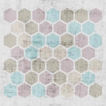 Grunge geometric hexagon pattern Stock Illustration
