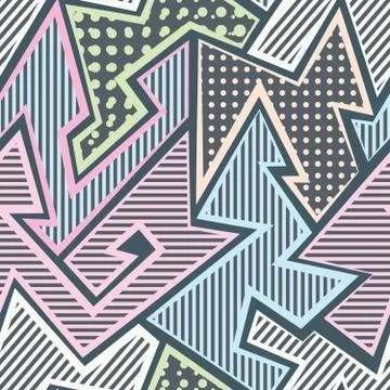 Grunge geometric seamless pattern Stock Illustration