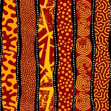 Grunge Geometric Vector Seamless Pattern made in ethnic style. African Stock Illustration