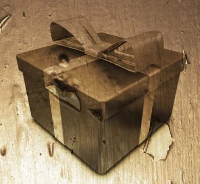 Grunge gift Stock Photos