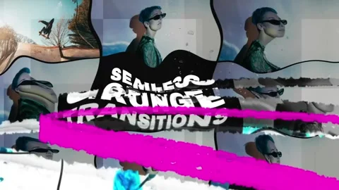 Grunge Glitch Seamless Transitions | After Effects Stockmateriaal After Effects