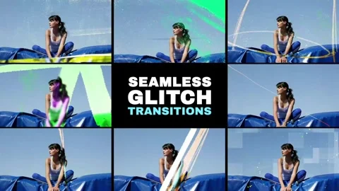 Grunge Glitch Seamless Transitions for After Effects After Effects stock