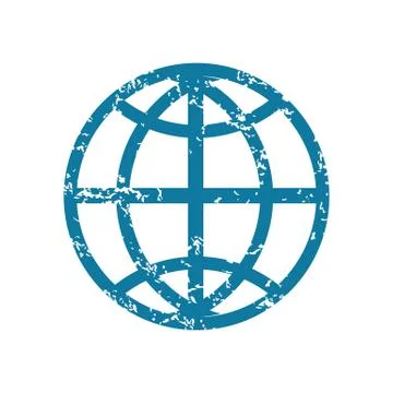 Grunge globe icon Stockillustratie