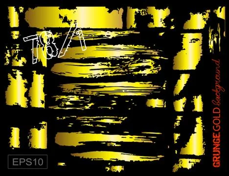 Grunge gold texture. Stock Illustration