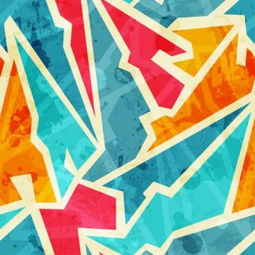 Grunge graffiti seamless pattern Stock Illustration