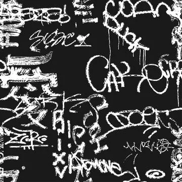 Grunge graffiti texture print. Vector Street art background Ilustração Stock