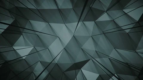 Grunge gray polygonal structure with columns loopable 3D render animation Stock Footage 160888035