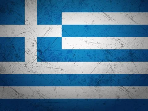 Grunge Greece flag Stock Illustration