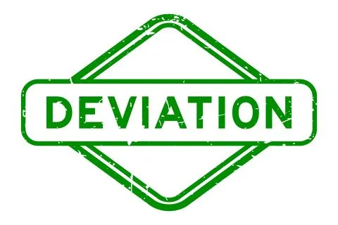 Grunge green deviation word rubber seal stamp on white background Stock Illustration