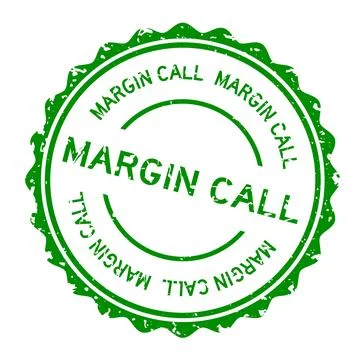 Grunge green margin call word round rubber seal stamp on white background Stock Illustration