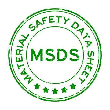 Grunge green MSDS (Abbreviation of material safety data sheet) word round rub Ilustración de archivo