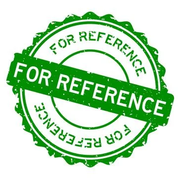 Grunge green for reference word round rubber seal stamp on white background Stock Illustration