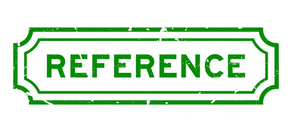 Grunge green reference word rubber seal stamp on white background Stock Illustration