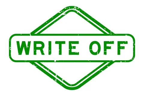 Grunge green write off word rubber seal stamp  on white background Stock Illustration