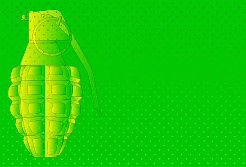 Grunge grenade Stock Illustration