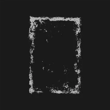 Grunge grey frame with messy scratched rough edge vector illustration, overlay 스톡 일러스트