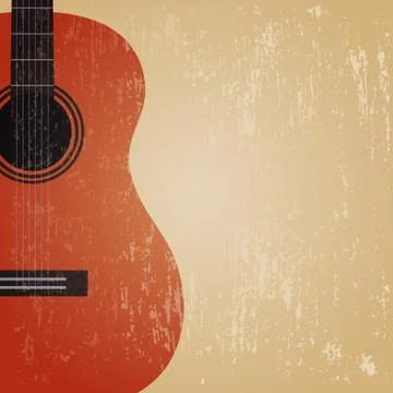 Grunge guitar Illustrazione stock
